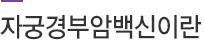 여성암 2위 자궁경부암 백신으로 예방하세요.