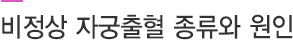 비정상 자궁출혈 종류와 원인