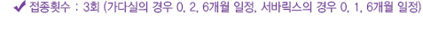 접종횟수 : 1회